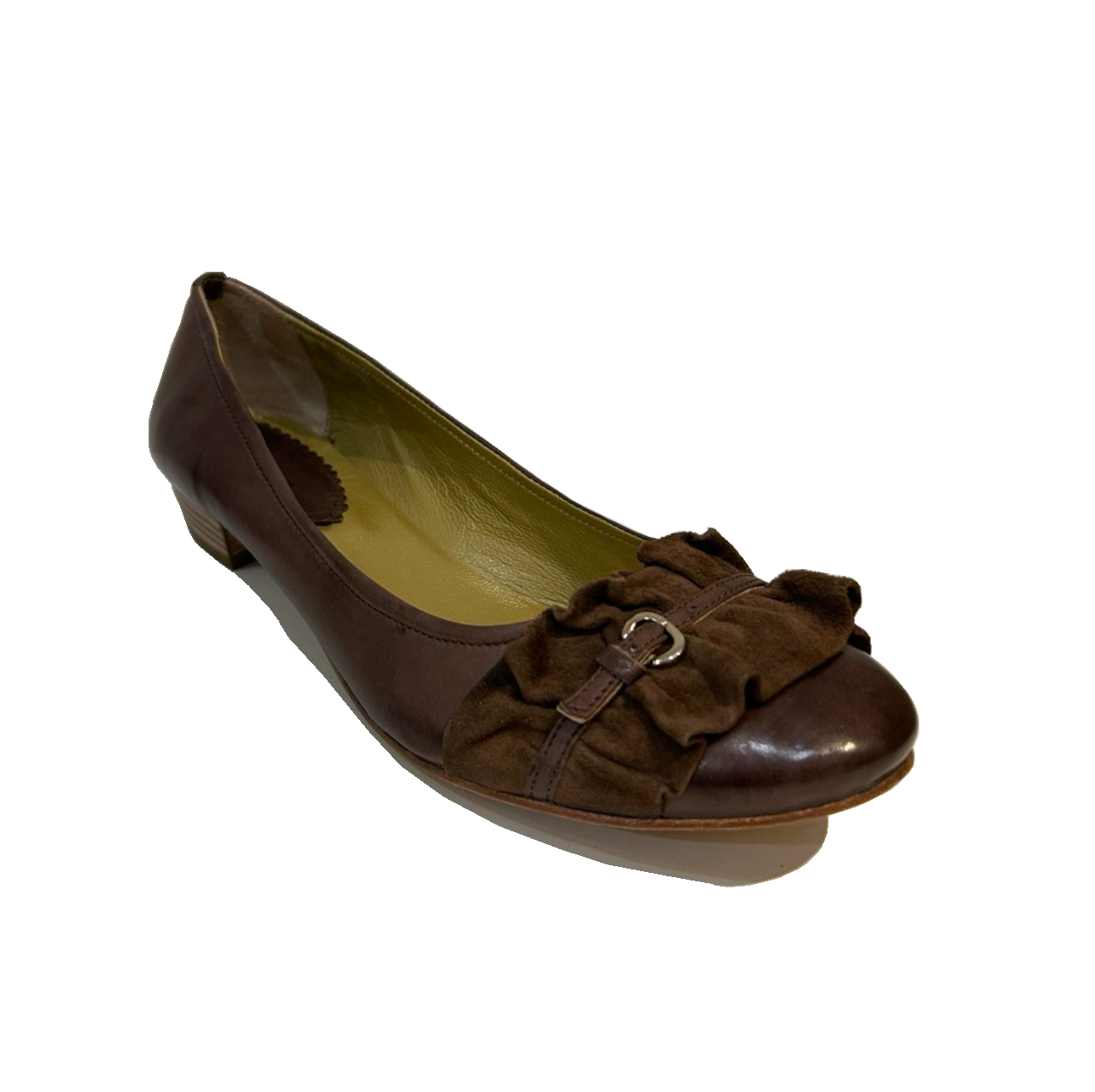 Progetto L146 Lampers Gris Dark Brown Leather Court Shoe Made In Italy