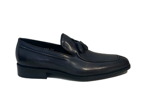 Brando 6832 Navy Blue Leather Tassel Slip On Dress Shoe Made In Brazil