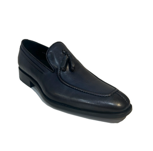 Brando 6832 Navy Blue Leather Tassel Slip On Dress Shoe Made In Brazil