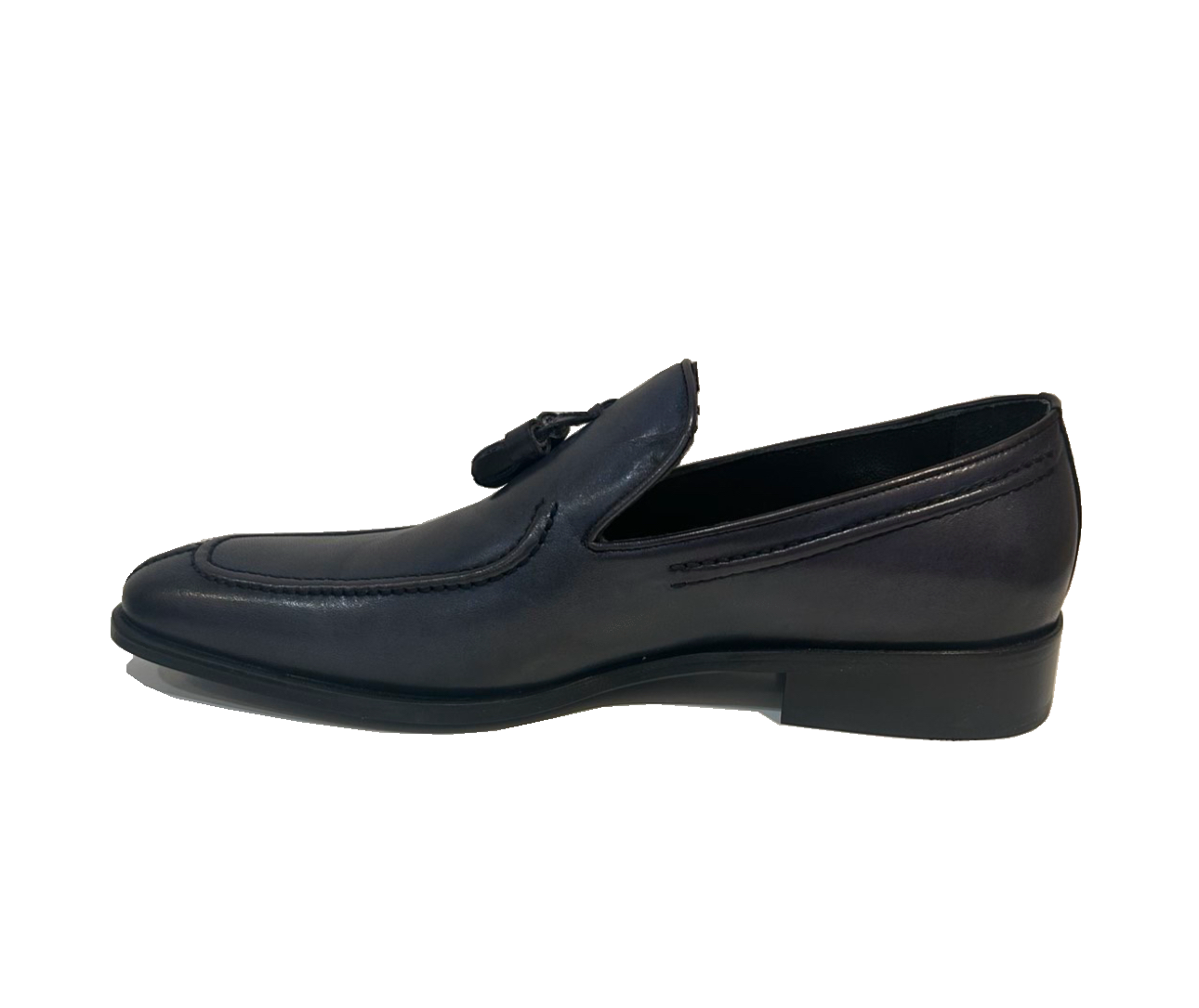Brando 6832 Navy Blue Leather Tassel Slip On Dress Shoe Made In Brazil