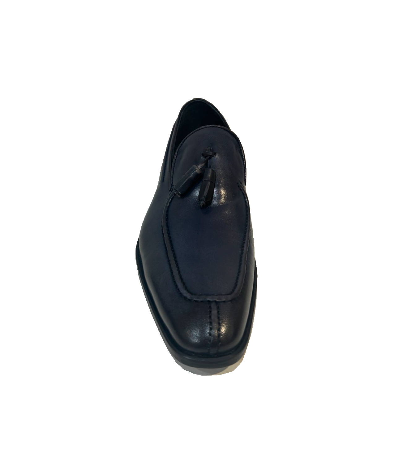 Brando 6832 Navy Blue Leather Tassel Slip On Dress Shoe Made In Brazil