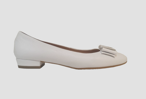 Wonders A-2602 White Leather Sauvage Blanco Flats Made In Spain