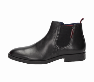 Sioux 39872 Foriolo-704-H Black Leather Zip Elastic Sided Ankle Boot