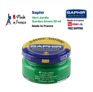 Saphir 49 Vert Jardin Garden Green Renovating Cream Polish 50ml Made In France