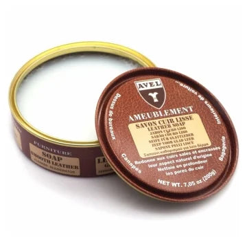 Avel Ameublement Savon Cuir Lisse Leather Soap Cleaner 200g Made In France