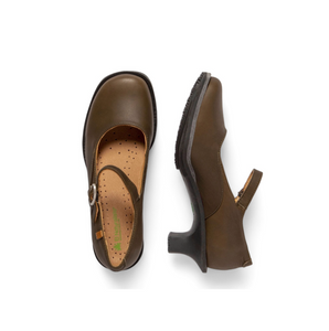 El Naturalista 5996 Forest Khaki Green Igusa Wax Nappa Mary Jane Made In Spain