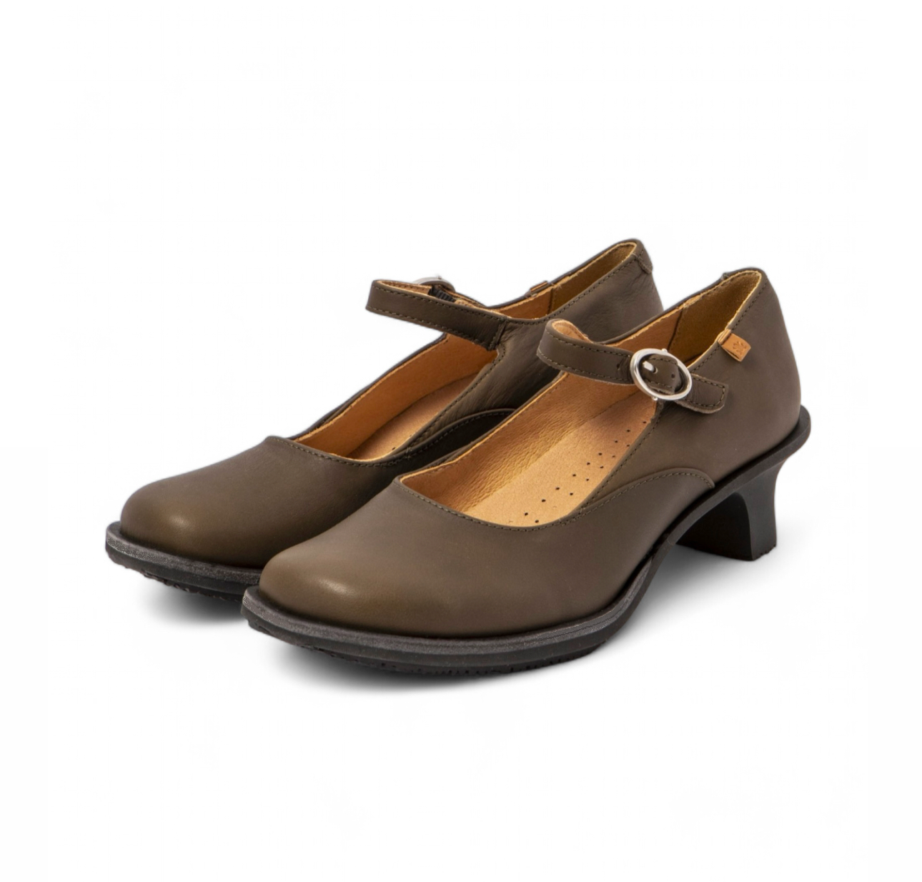 El Naturalista 5996 Forest Khaki Green Igusa Wax Nappa Mary Jane Made In Spain