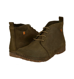 El Naturalista N974 Forest Green Lace Up Ankle Boots Made In Spain