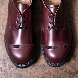 Gripfast Oxblood Hi Shine 3 Eyelet Steel Toe Gibson Shoe Made In England