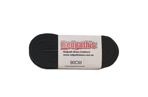 Redpath’s Black 35 Inch 90cm (4-6 Eyelet) Flat Polyester Shoe Laces