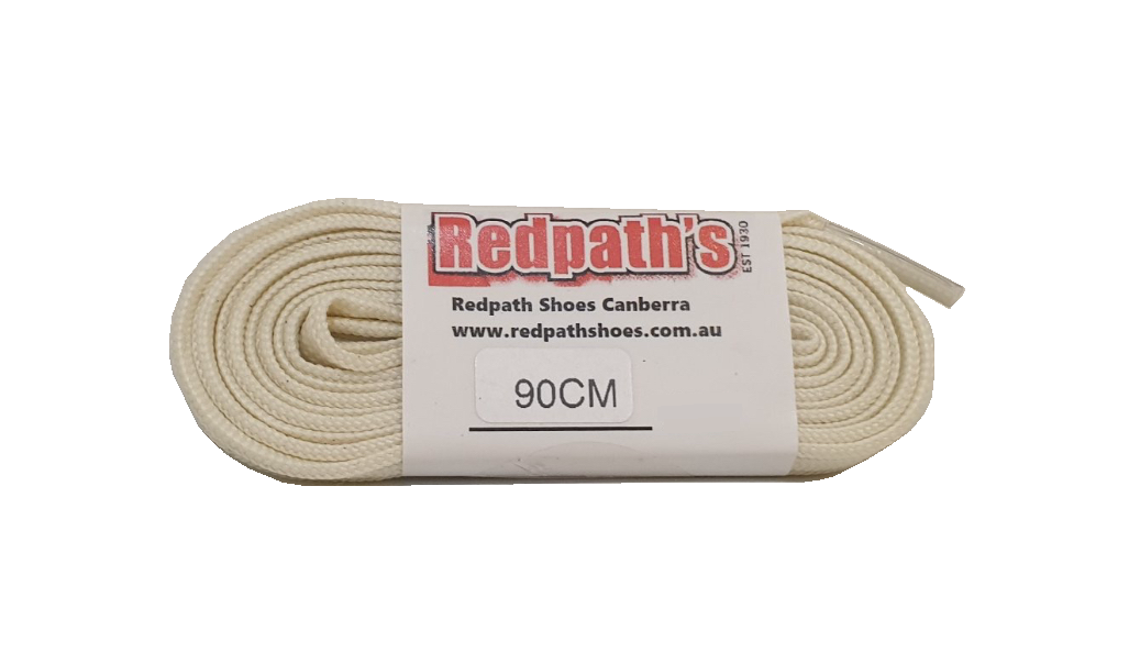 Redpath’s Cream Off White 35 Inch 90cm (4-6 Eyelet) Flat Polyester Shoe Laces