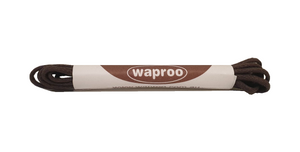 Waproo Dark Brown 29 Inch 75cm (2-4 Eyelet) Round Fine Waxed Cotton Shoe Laces Made In Australia