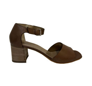 Progetto Q327 Sellaio Tan Brown Leather Court Shoe Made In Italy