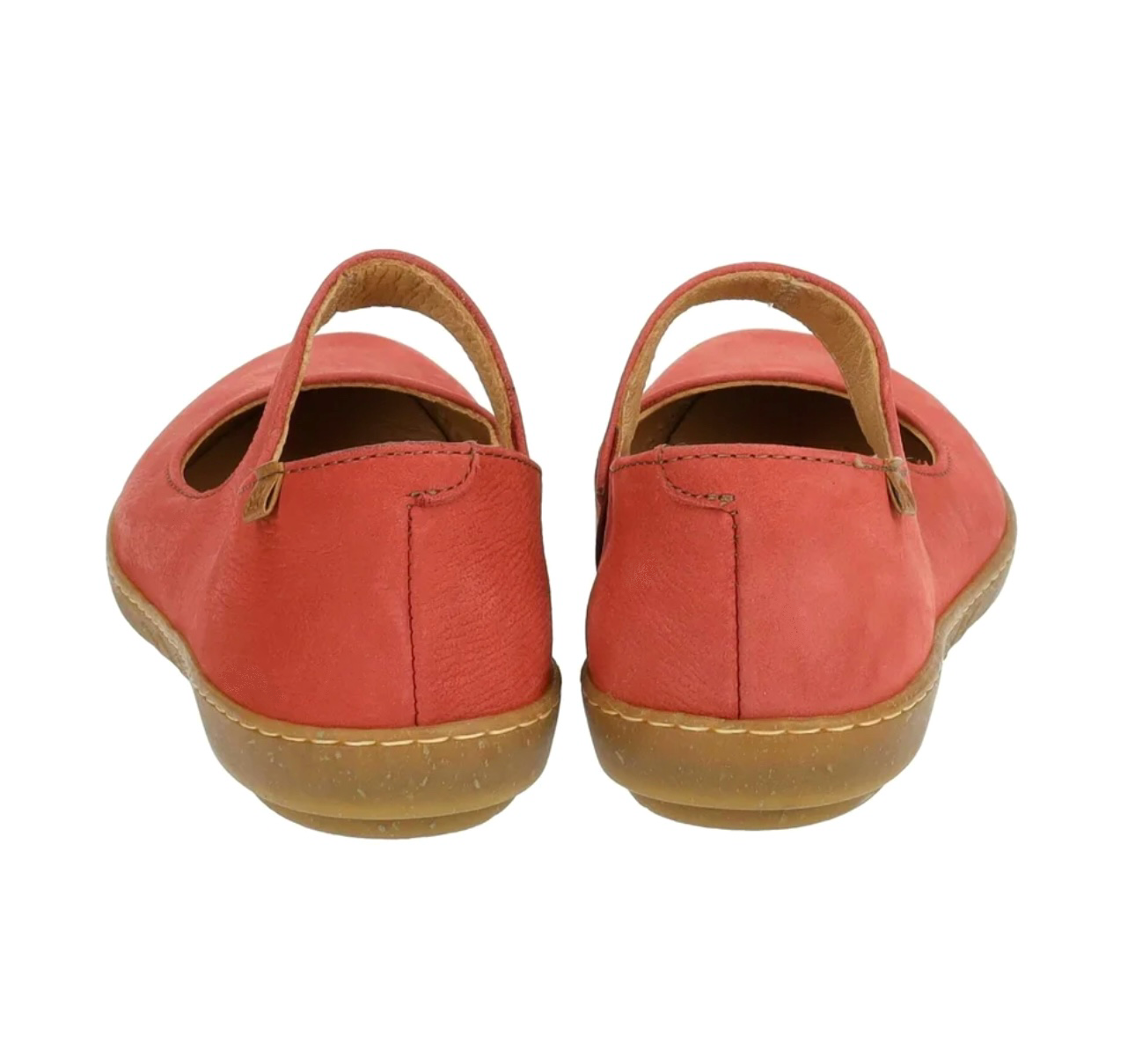 El Naturalista 5301 Frambuesa Pink Red Coral Pleasant Elastic Strap Mary Jane Made In Spain