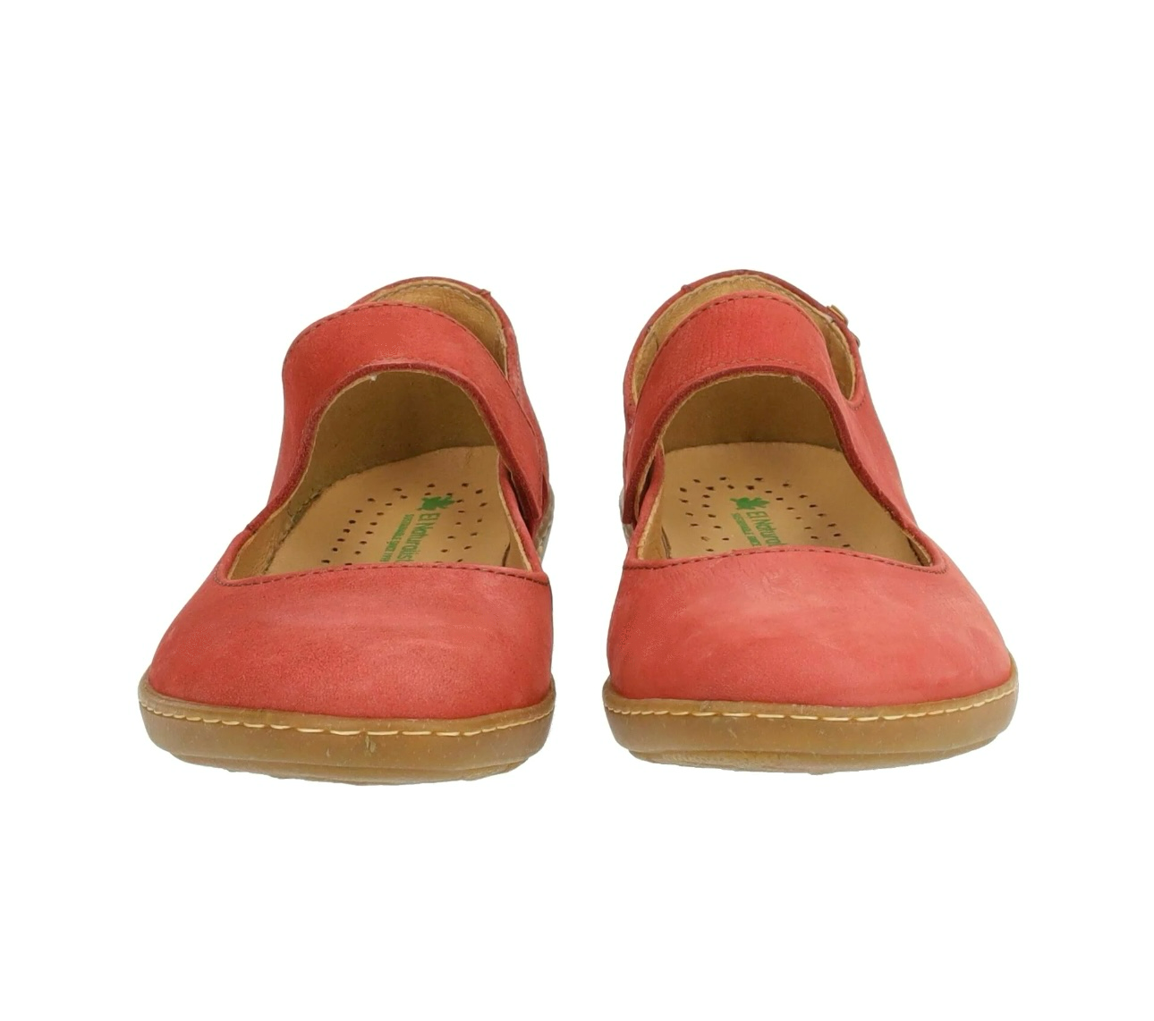 El Naturalista 5301 Frambuesa Pink Red Coral Pleasant Elastic Strap Mary Jane Made In Spain