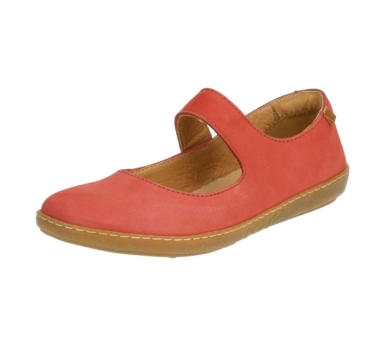 El Naturalista 5301 Frambuesa Pink Red Coral Pleasant Elastic Strap Mary Jane Made In Spain