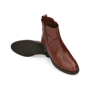 Wonders C-5472 Light Tan Brown Spaniel Isy Leather Zip Ankle Boot Made In Spain
