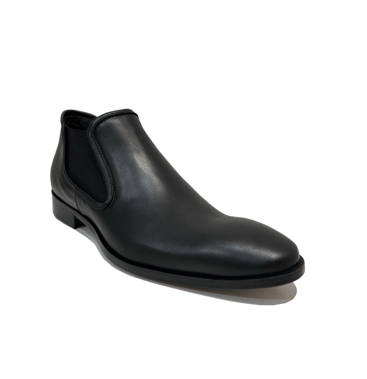 Imaschi Gold 3651 Vitello Nero Black Leather Chelsea Boot Made In Italy