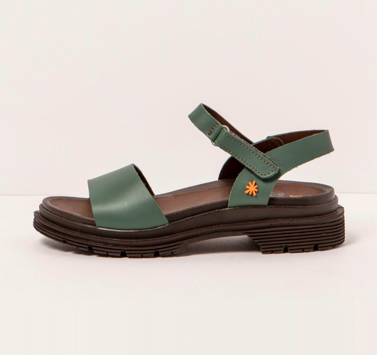Art 1548 Birmingham Nappa Foliage Dark Green Sandal Made In Spain