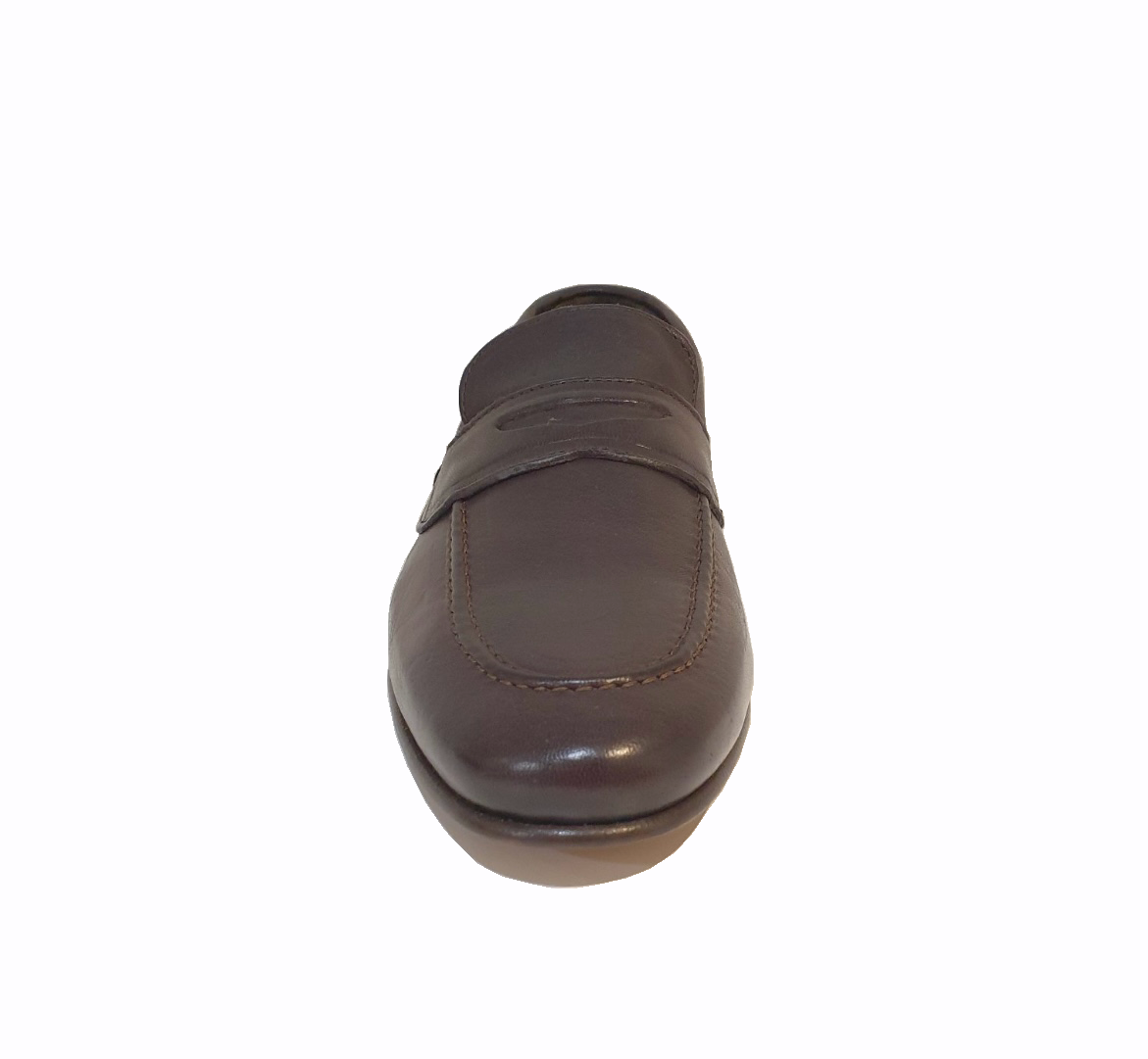 Imaschi Gold 1108 Dark Brown Leather Dacca T.Moro Loafers Slip On Shoes Made In Italy