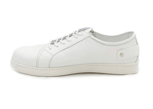 Cabello Comfort EG18 White 6 Eyelet Zip Shoe Made In Turkey
