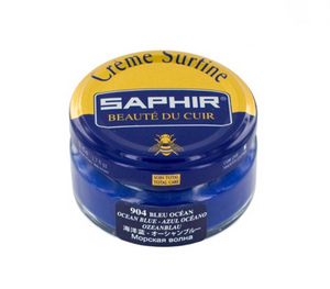 Saphir Ocean Blue Renovating Cream Polish 50ml Made In France