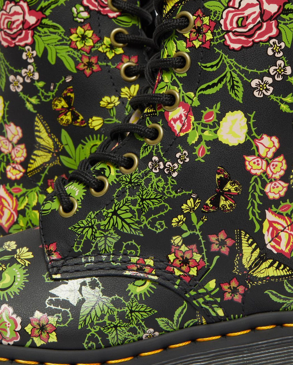 Dr. Martens 1460 Floral Garden Print Backhand Ankle 8 Eyelet Boot