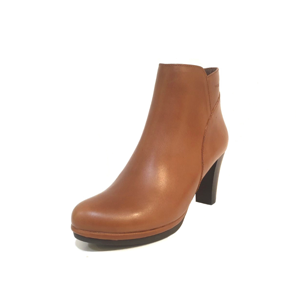 Wonders I-4928 Cuba Cuero Light Tan Leather Zip Ankle Boot Made In Spain