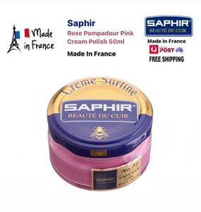 Saphir Rose Pompadour Pink Renovating Cream Polish 50ml Made In France