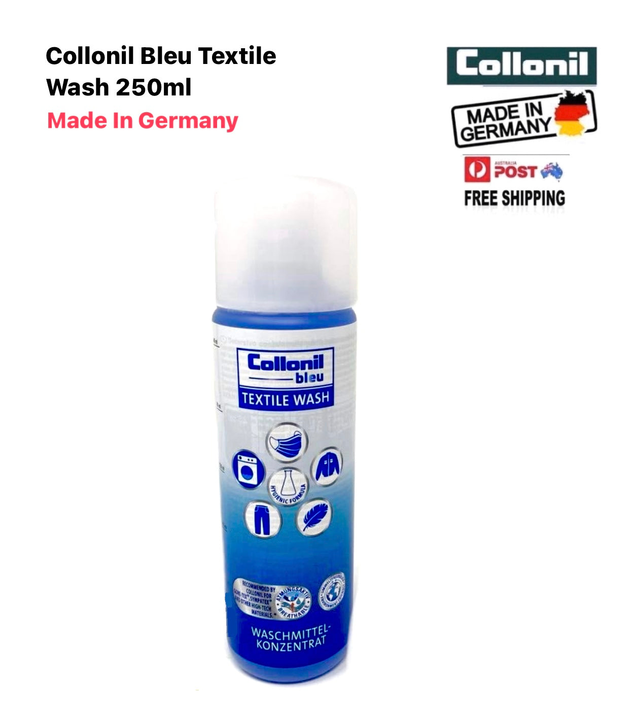 Collonil Bleu Textile Wash 250ml Made In Germany