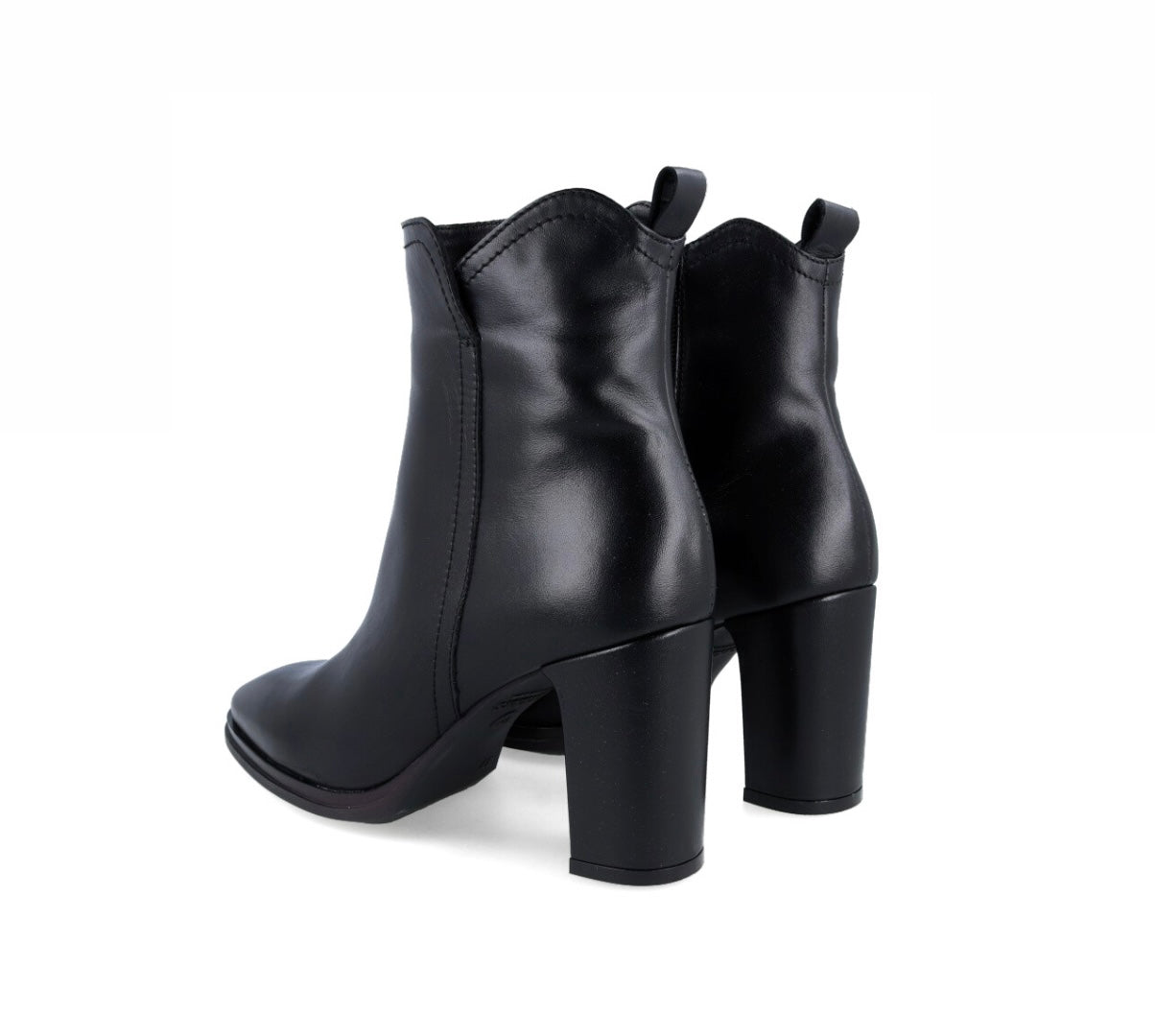 Wonders M-5107 Isy Negro Black Leather Zip Ankle Boot Made In Spain