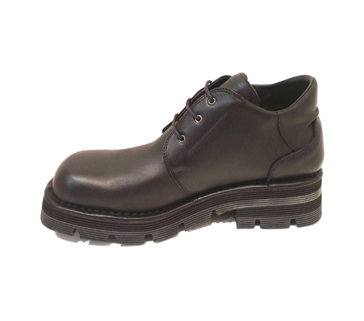 New Rock Piso 1124 Black Leather 3 Eyelet Shoe Made In Spain
