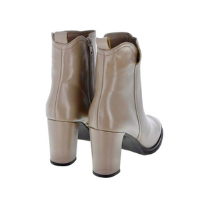 Wonders M-5107 Iseo I Taupe Leather Zip Ankle Boot Made In Spain