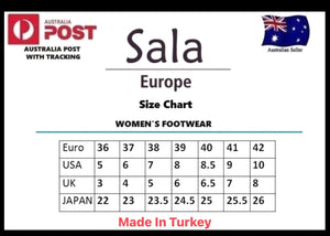 Sala Europe Bibi White 7 Eyelet Zip Shoe Made In Turkey