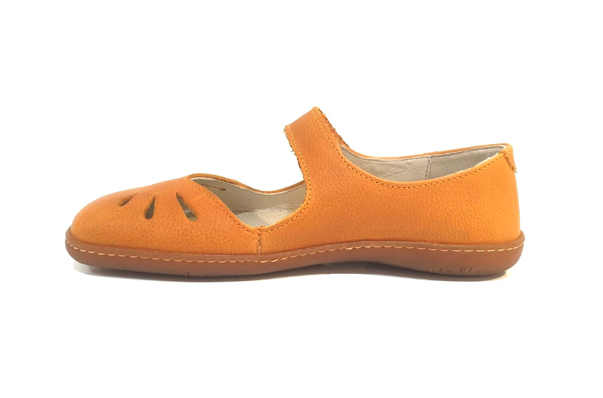 El Naturalista N249 Carrot Orange El Viajero Velcro Mary Jane Made In Spain