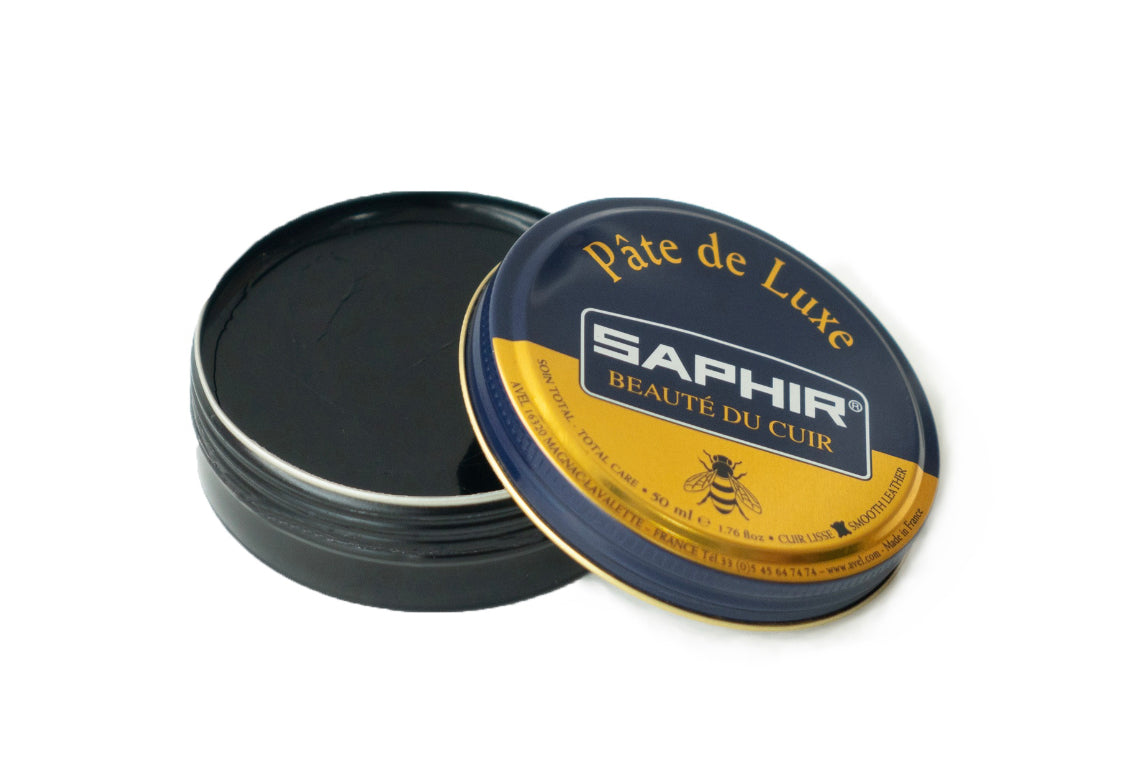 Saphir Black Nior Pate de Luxe Beauté du Cuir Wax Polish 50ml Made In France