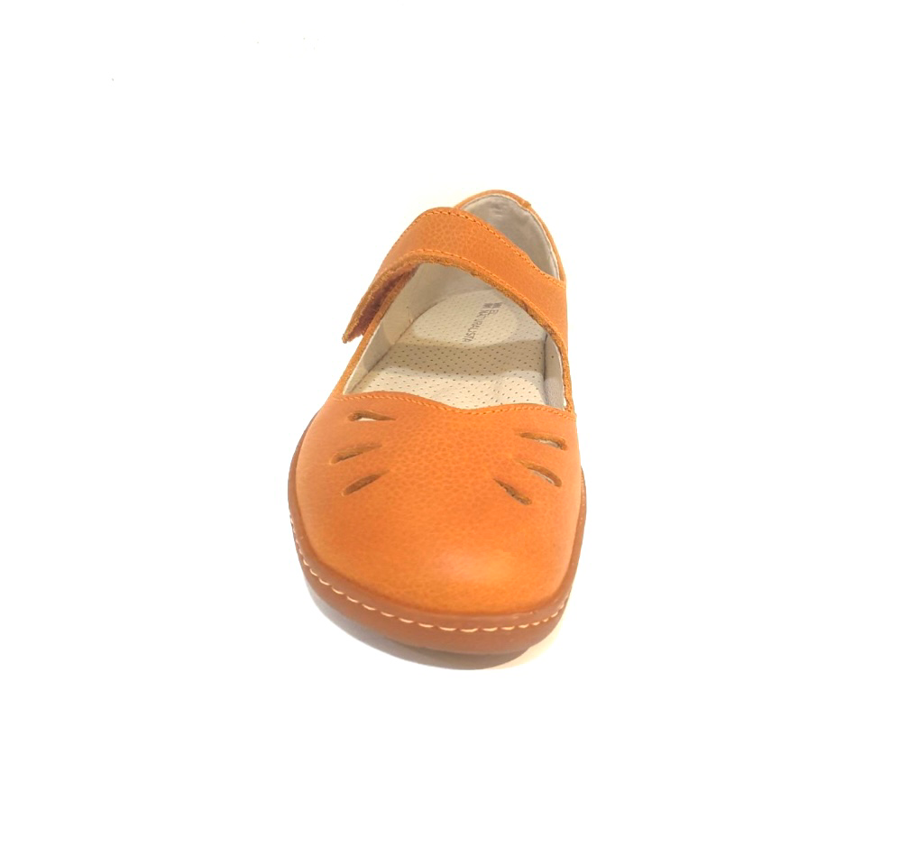 El Naturalista N249 Carrot Orange El Viajero Velcro Mary Jane Made In Spain