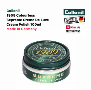 Collonil 1909 Colourless Supreme Creme De Luxe Cream Polish 100ml Made In Germany