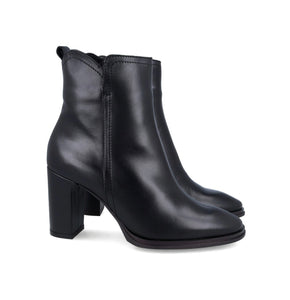 Wonders M-5107 Isy Negro Black Leather Zip Ankle Boot Made In Spain