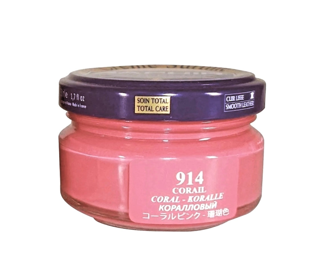 Saphir Coral Pink Renovating Cream Polish 50ml Made In France