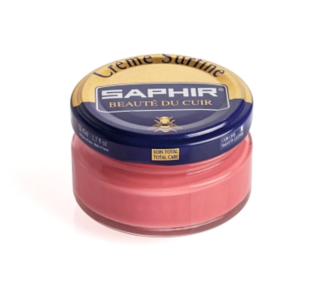 Saphir Coral Pink Renovating Cream Polish 50ml Made In France
