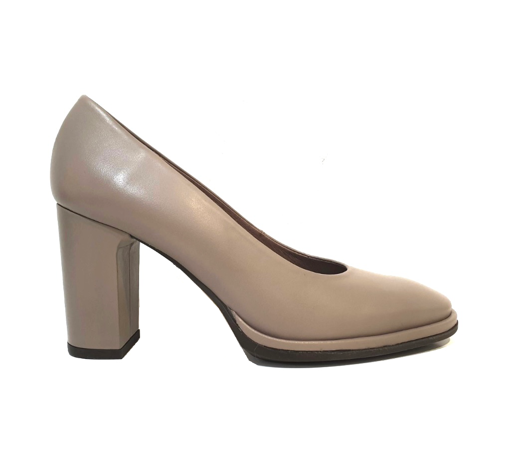 Wonders M-5101 Iseo I Taupe Leather High Heel Court Shoe Made In Spain