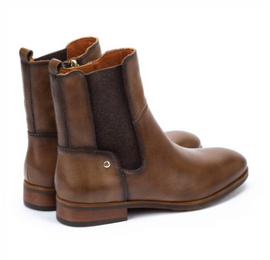 Pikolinos Royal W4D-8576 Olive Brown Elastic Sided Zip Ankle Boot