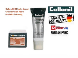 Collonil Waterstop 331 Hellbraun Light Brown Sponge Applicator Tube 75ml Made In Germany