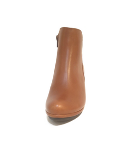 Wonders I-4928 Cuba Cuero Light Tan Leather Zip Ankle Boot Made In Spain