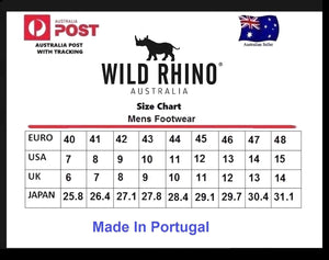 Wild Rhino Whistle Dark Brown Leather 7 Eyelet Zip Shoe Made In Portugal