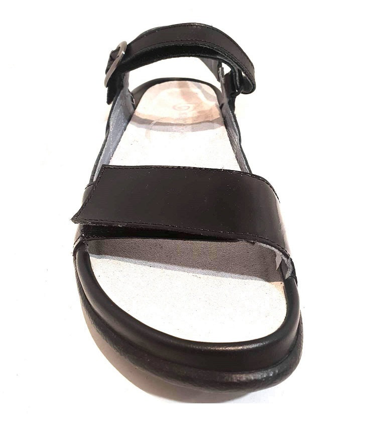 Naot Mozota Black Lstr Raven Leather Ladies Sandals Made In Israel