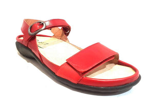 Naot Mozota Poppy Red Leather Ladies Sandals Made In Israel