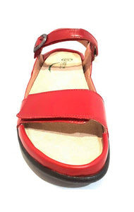 Naot Mozota Poppy Red Leather Ladies Sandals Made In Israel