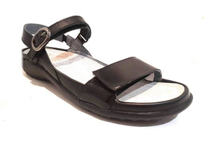 Naot Mozota Black Lstr Raven Leather Ladies Sandals Made In Israel